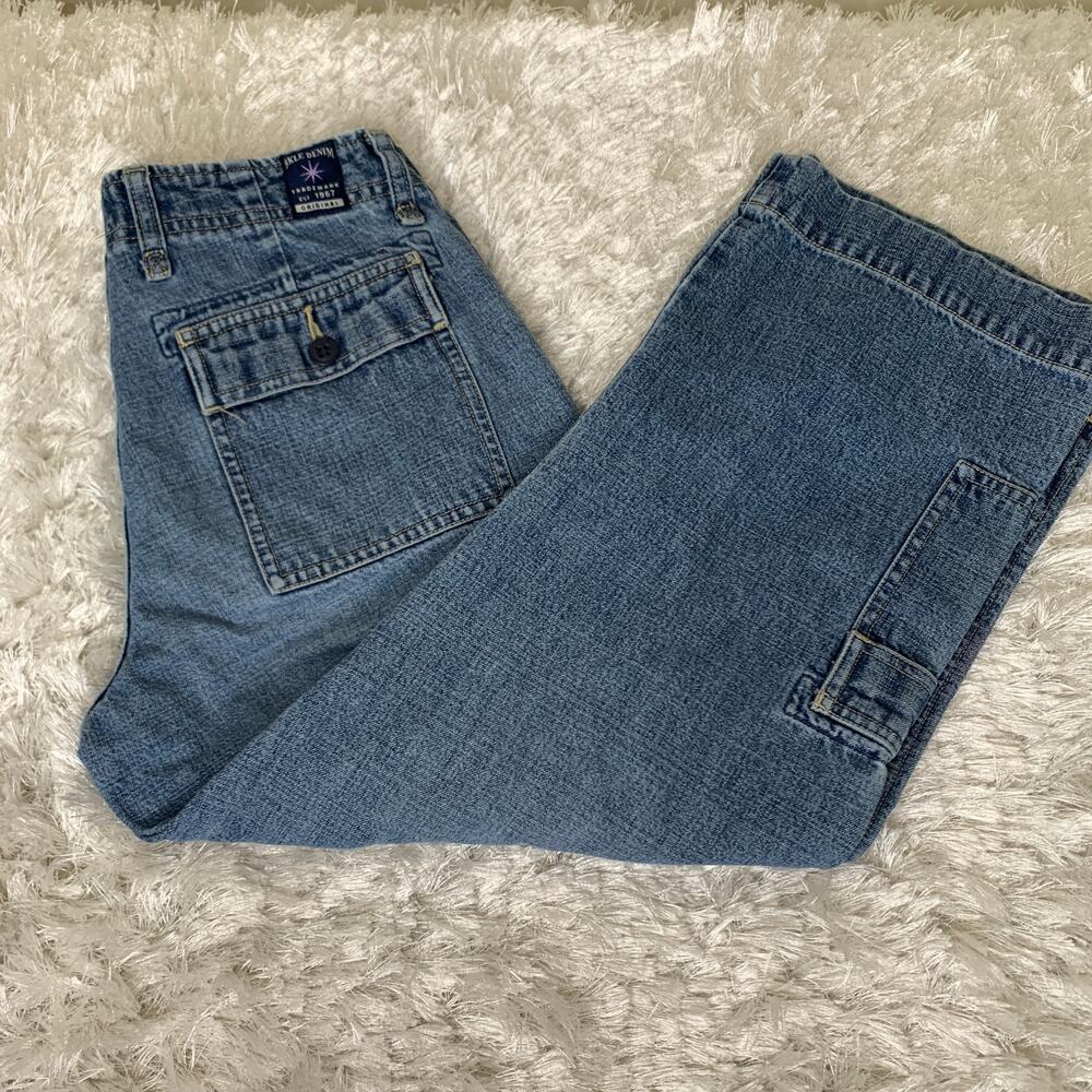 BKE Denim Andie Cropped Jeans Cargo Pockets Sz 26